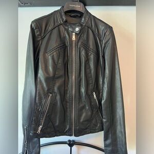 Women’s Guess Black Leather Jacket (size S)
